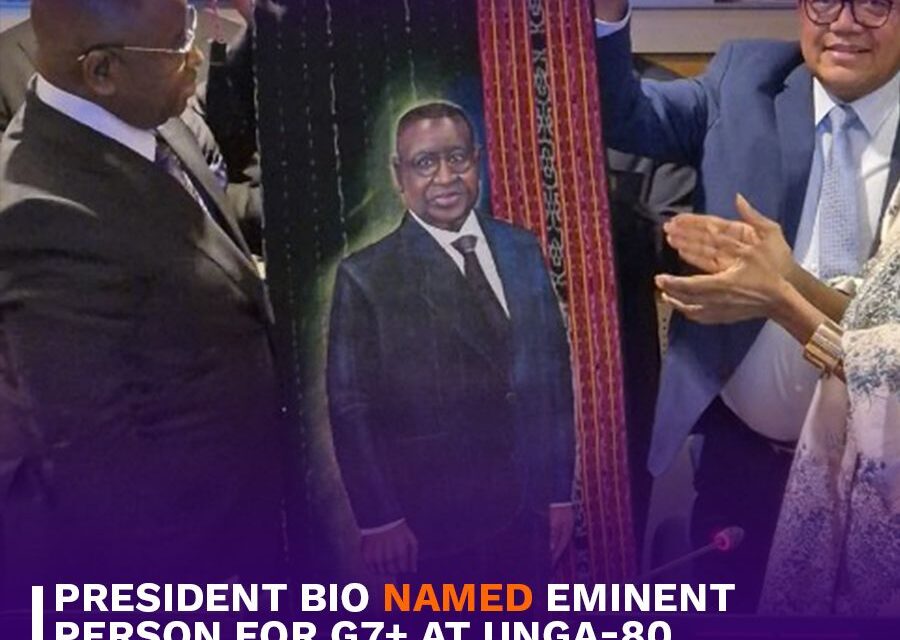 President Bio Named Eminent Person for G7+ at UNGA-80