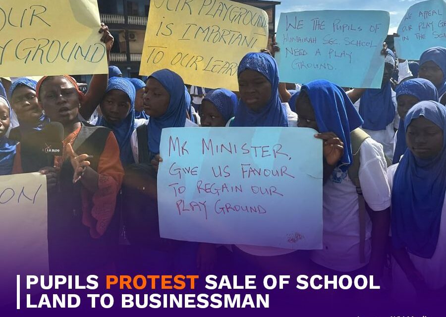 Pupils Protest Sale of School Land to Businessman