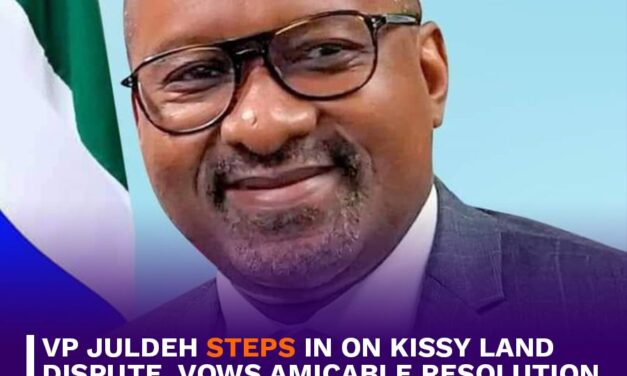 VP Juldeh Intervenes in Kissy Land Dispute, Promises Lasting Resolution 