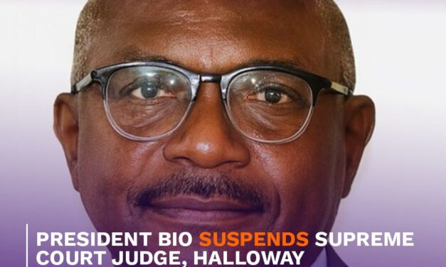 Presidential Order Suspends Justice Allan B. Halloway Pending Tribunal Investigation
