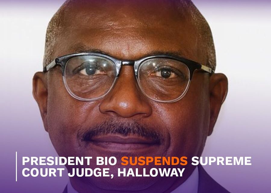 Presidential Order Suspends Justice Allan B. Halloway Pending Tribunal Investigation