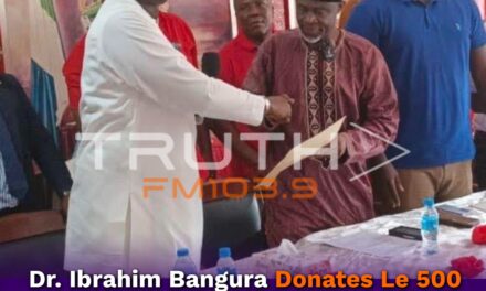 Dr. Ibrahim Bangura Donates Le500 Million to Boost APC Kono District Office Construction
