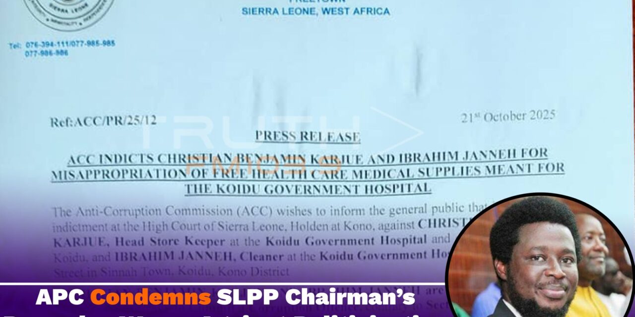 ACC Indicts Two Koidu Hospital Workers for Misappropriating Free Health Care Supplies