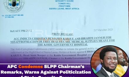 ACC Indicts Two Koidu Hospital Workers for Misappropriating Free Health Care Supplies