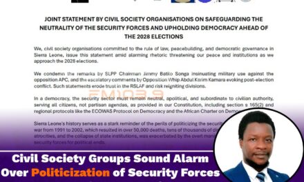 Civil Society Groups Sound Alarm Over Politicization of Security Forces Ahead of 2028 Elections