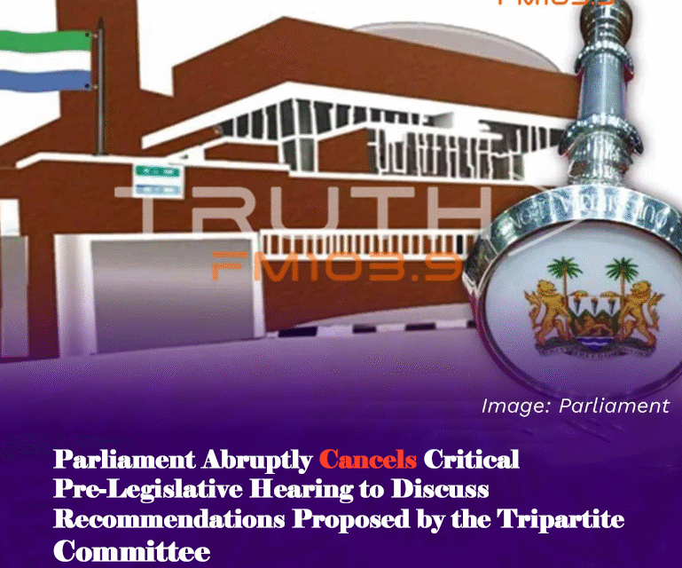 Parliament Abruptly Cancels Critical Pre-Legislative Hearing to Discuss Recommendations Proposed by the Tripartite Committee