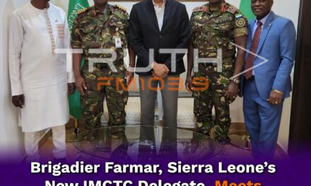 Brigadier Farmar, Sierra Leone’s New IMCTC Delegate, Meets Ambassador Barrie