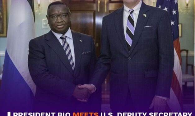 President Bio Meets U.S. Deputy Secretary Seals Deal for Construction of Fuel Depot and Refinery