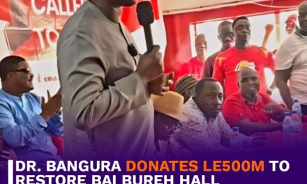 Dr. Bangura Donates Le500M to Restore Bai Bureh Hall