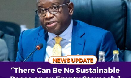 “There Can Be No Sustainable Peace on an Empty Stomach,” President Bio