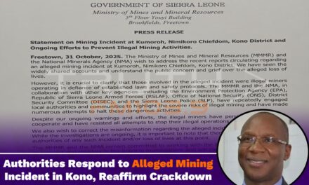 Authorities Respond to Alleged Mining Incident in Kono, Reaffirm Crackdown on Illegal Operations