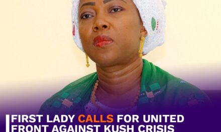 First Lady Calls for United Front Against Kush Crisis
