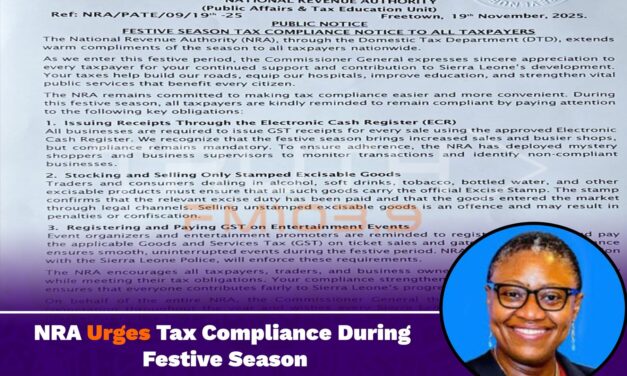 NRA Urges Tax Compliance During Festive Season