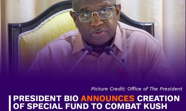 President Bio Announces Creation of Special Fund to Combat Kush Epidemic