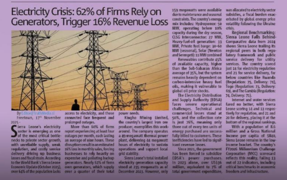 Electricity Crisis: 62% of Firms Rely on Generators, Trigger 16% Revenue Loss