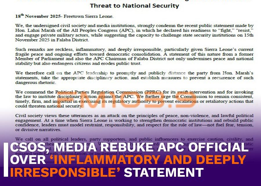 CSOs, Media Rebuke APC Official Over ‘Inflammatory and Deeply Irresponsible’ Statement