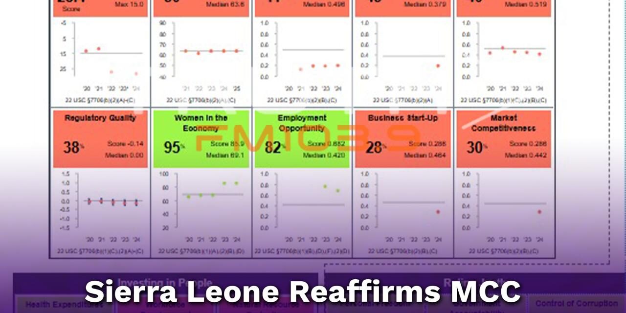 Sierra Leone Reaffirms MCC Partnership, Highlights Introduction of Two New “Hard Hurdles” in FY2026 Scorecard