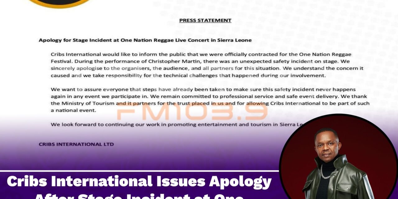 Cribs International Issues Apology After Stage Incident at One Nation Reggae Festival