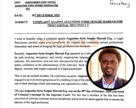 Judiciary Official Accuses Augustine Marrah Esq of Professional Misconduct