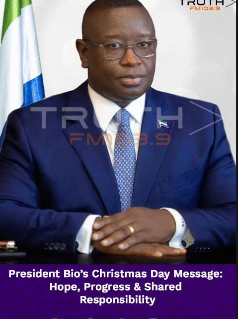 President Bio’s Christmas Day Message: Hope, Progress, and Shared Responsibility