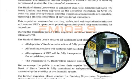 Union Trust Bank Placed in Resolution, Rokel Bank to Take Over Operations