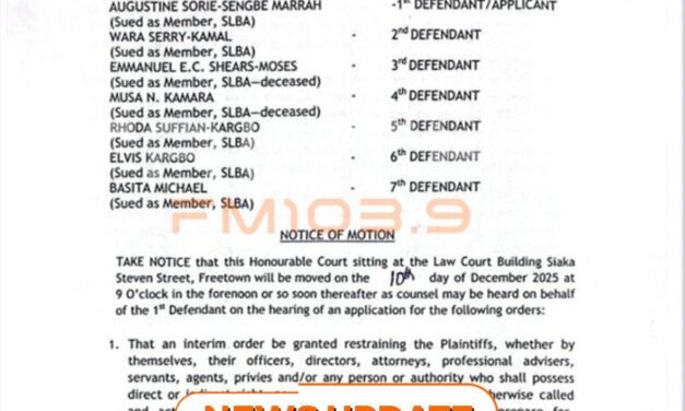 High Court to Hear Application on Sierra Leone Bar Association Extraordinary Meeting
