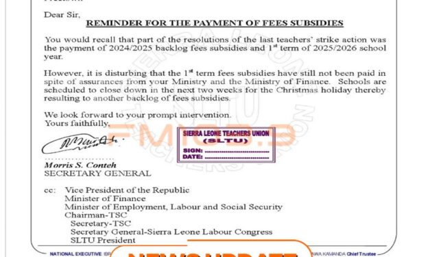 SLTU Demands Payment of Outstanding School Fees Subsidies
