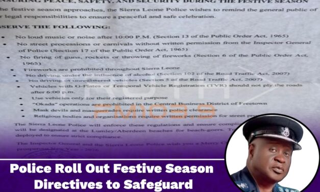 Police Roll Out Festive Season Directives to Safeguard Public Peace