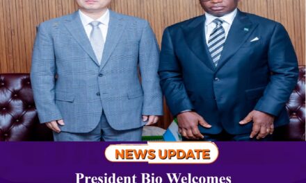 President Bio Welcomes New Chinese Ambassador, Reaffirms Strong Bilateral Ties