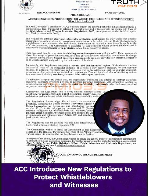 ACC Introduces New Regulations to Protect Whistleblowers and Witnesses