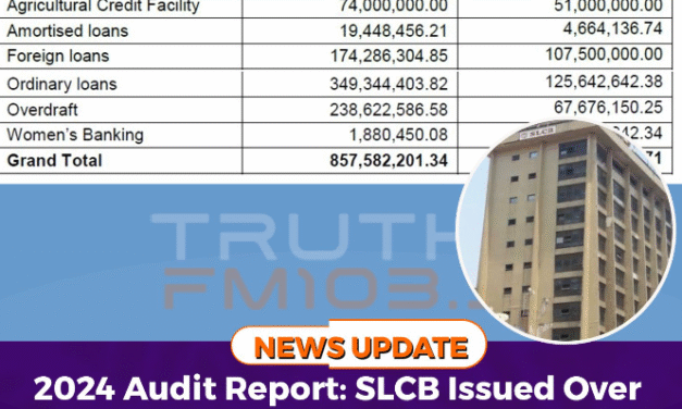 2024 Audit Report: SLCB Issued Over NLe356.58 Million in Unsecured Loans