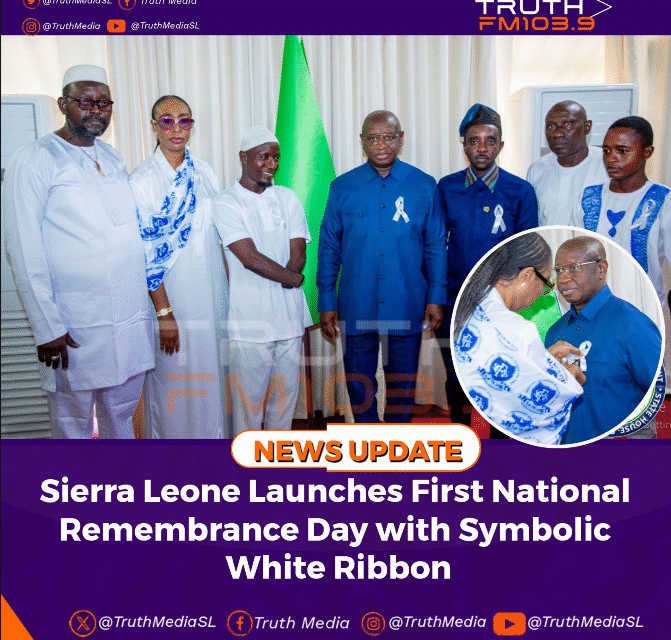 Sierra Leone Launches First National Remembrance Day with Symbolic White Ribbon