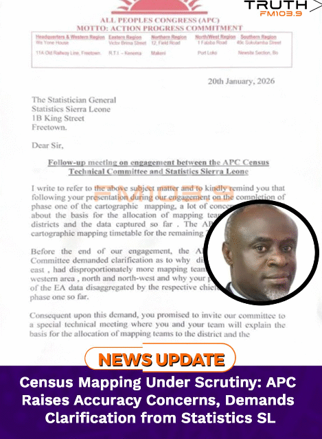 Census Mapping Under Scrutiny: APC Raises Accuracy Concerns, Demands Clarification from Statistics SL