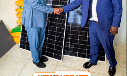 Yumkella Donates 30-Kilowatt Solar System to Power SLPP Headquarters