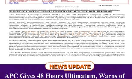 APC Gives 48 Hours Ultimatum, Warns of Governance Boycott Over Electoral Commissioner Appointment