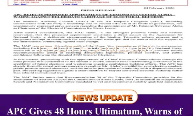 APC Gives 48 Hours Ultimatum, Warns of Governance Boycott Over Electoral Commissioner Appointment