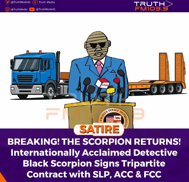 BREAKING! THE SCORPION RETURNS! Internationally Acclaimed Detective Black Scorpion Signs Tripartite Contract with SLP, ACC & FCC