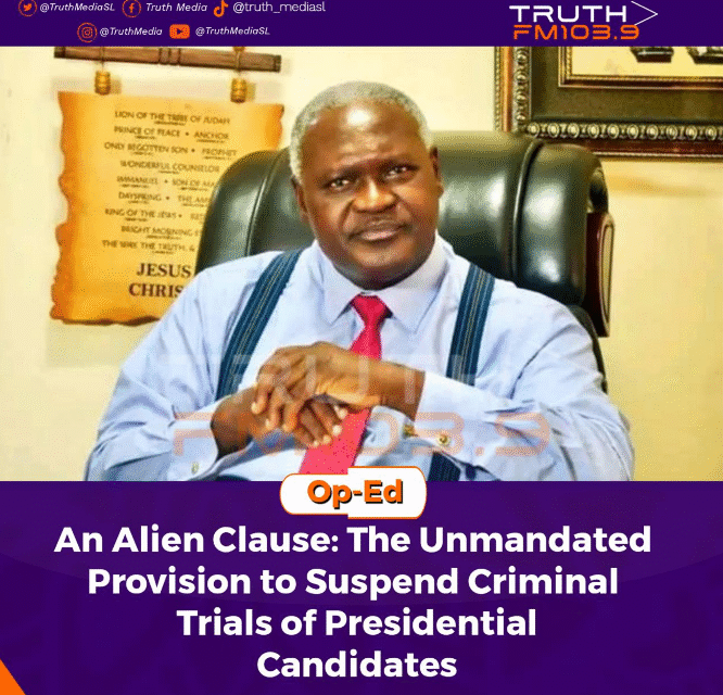 An Alien Clause: The Unmandated Provision to Suspend Criminal Trials of Presidential Candidates