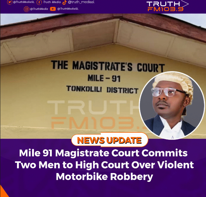 Mile 91 Magistrate Court Commits Two Men to High Court Over Violent Motorbike Robbery