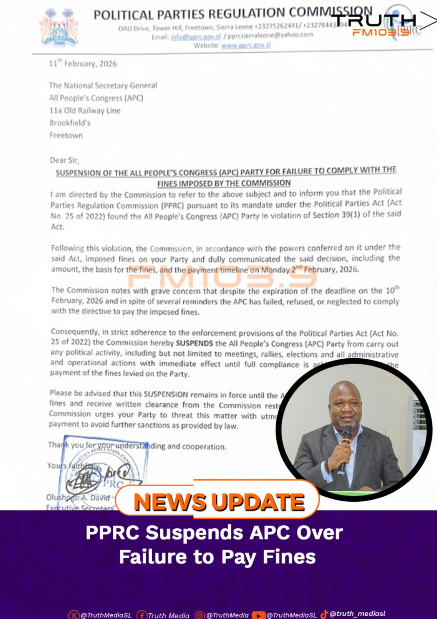PPRC Suspends APC Over Failure to Pay Fines