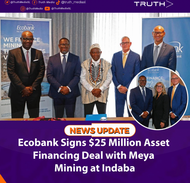 Ecobank Signs $25 Million Asset Financing Deal with Meya Mining at Indaba