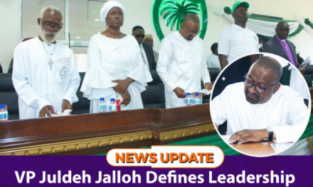 VP Juldeh Jalloh Defines Leadership as Service and Selflessness
