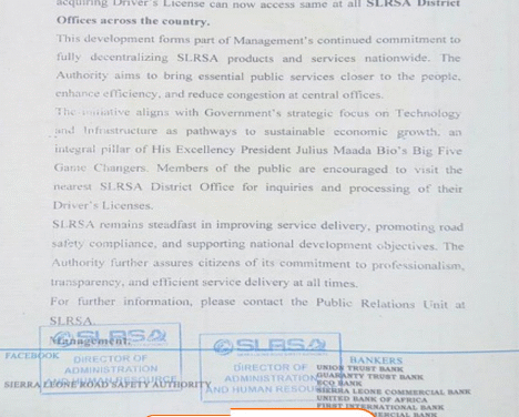 SLRSA Decentralizes Driver’s License Services Nationwide