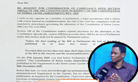 Hon. Osman Timbo Raises Concern Over Constitutional Amendment Bill Procedure