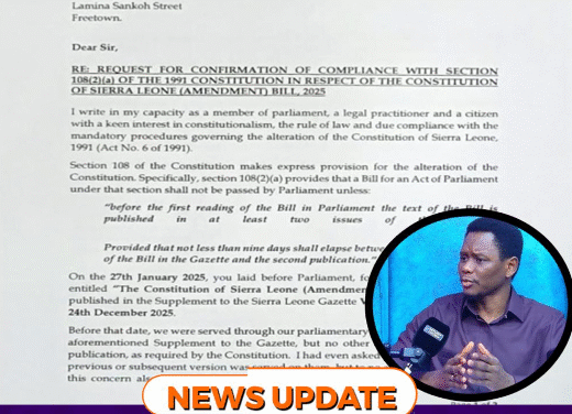 Hon. Osman Timbo Raises Concern Over Constitutional Amendment Bill Procedure