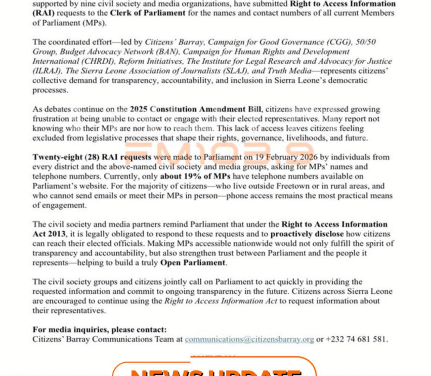 Citizens Nationwide Demand Direct Access to Members of Parliament