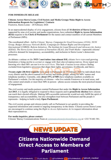 Citizens Nationwide Demand Direct Access to Members of Parliament