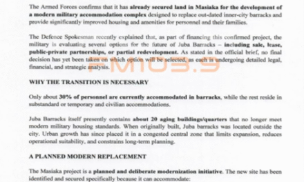 RSLAF Confirms Masiaka Military Housing Project, Reviews Future of Juba Barracks