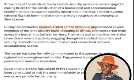 Government Confirms Detention of Security Personnel in Falaba, Dispatches Fact‑Finding Mission to Border Town