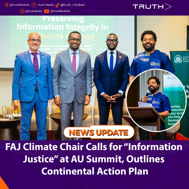 FAJ Climate Chair Calls for “Information Justice” at AU Summit, Outlines Continental Action Plan